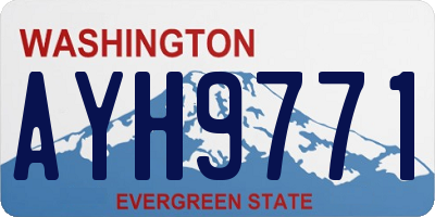 WA license plate AYH9771