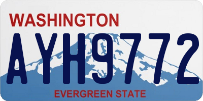 WA license plate AYH9772