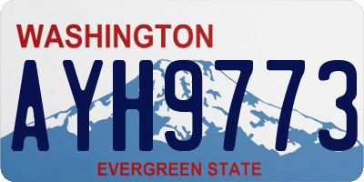 WA license plate AYH9773