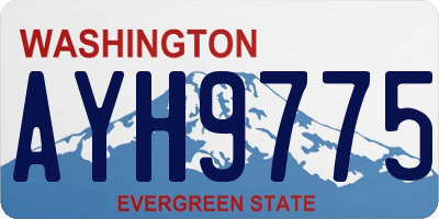 WA license plate AYH9775