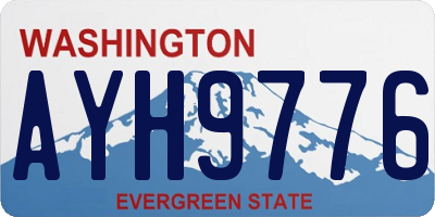 WA license plate AYH9776