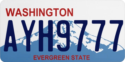 WA license plate AYH9777