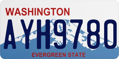 WA license plate AYH9780