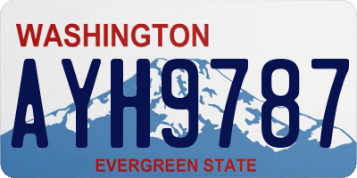WA license plate AYH9787