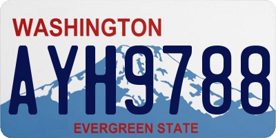 WA license plate AYH9788