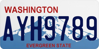WA license plate AYH9789