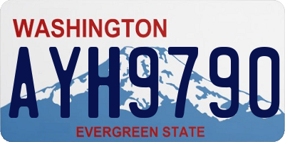 WA license plate AYH9790