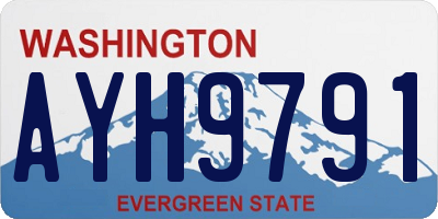 WA license plate AYH9791