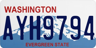 WA license plate AYH9794