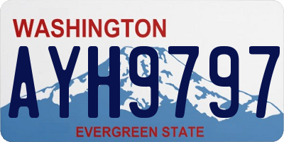WA license plate AYH9797