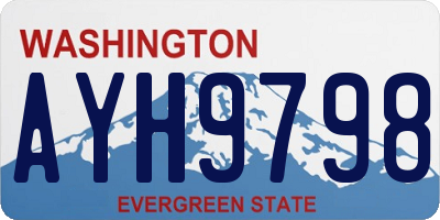 WA license plate AYH9798