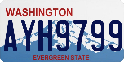 WA license plate AYH9799