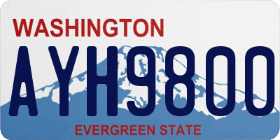 WA license plate AYH9800