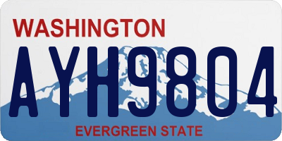 WA license plate AYH9804