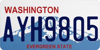 WA license plate AYH9805