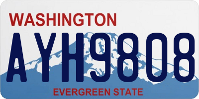 WA license plate AYH9808