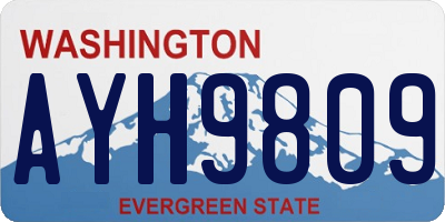 WA license plate AYH9809