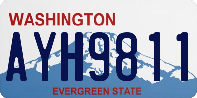 WA license plate AYH9811