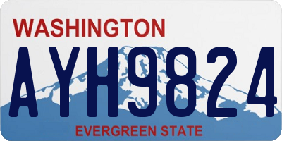 WA license plate AYH9824