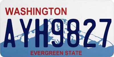 WA license plate AYH9827