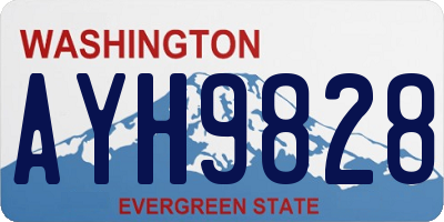 WA license plate AYH9828