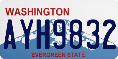 WA license plate AYH9832