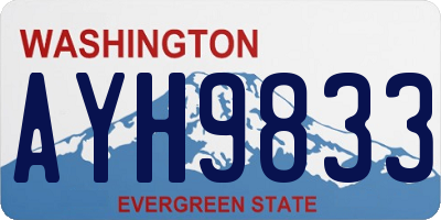 WA license plate AYH9833