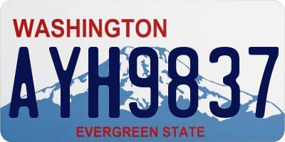 WA license plate AYH9837