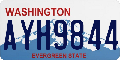 WA license plate AYH9844
