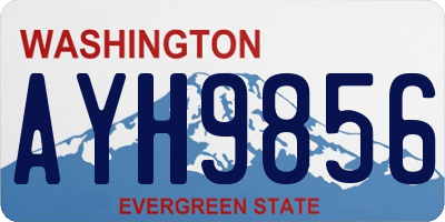 WA license plate AYH9856