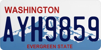 WA license plate AYH9859