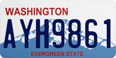 WA license plate AYH9861