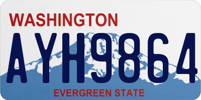 WA license plate AYH9864