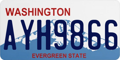 WA license plate AYH9866