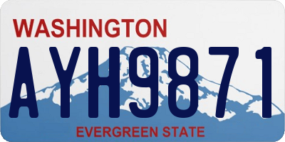 WA license plate AYH9871