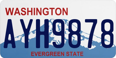 WA license plate AYH9878