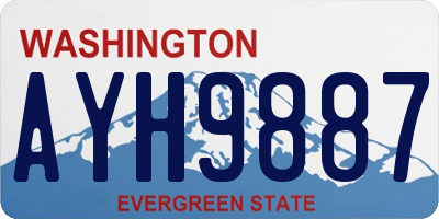WA license plate AYH9887