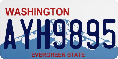 WA license plate AYH9895