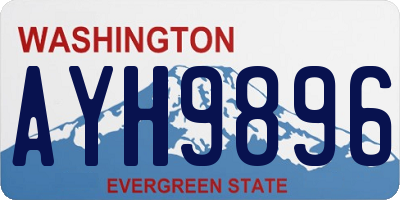 WA license plate AYH9896