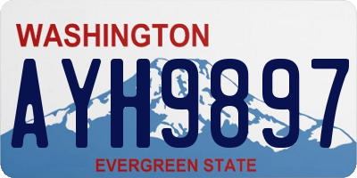 WA license plate AYH9897