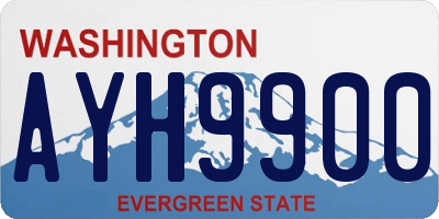 WA license plate AYH9900