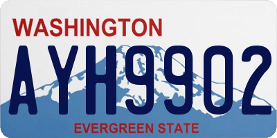 WA license plate AYH9902