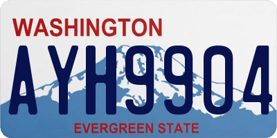 WA license plate AYH9904