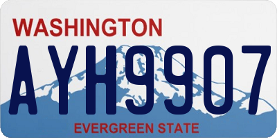 WA license plate AYH9907