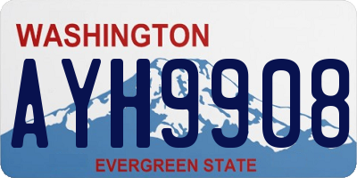 WA license plate AYH9908