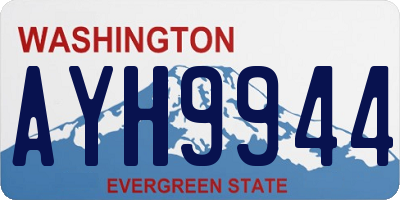 WA license plate AYH9944
