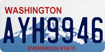 WA license plate AYH9946