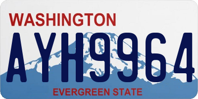 WA license plate AYH9964