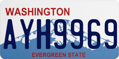 WA license plate AYH9969