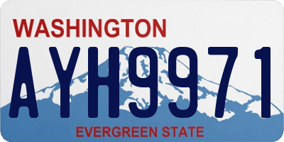 WA license plate AYH9971